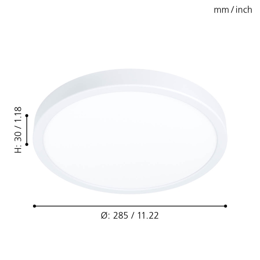 Eglo - LED prigušiva stropna svetiljka LED/20W/230V, prečnik 28,5 cm
