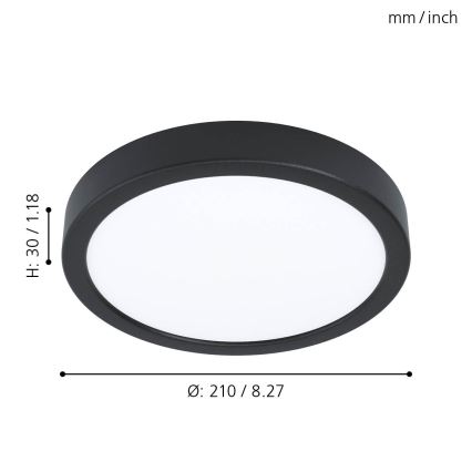 Eglo - LED prigušiva plafonska svetiljka LED/16,5W/230V Ø 21 cm
