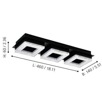 Eglo - LED plafonsko svetlo 3xLED/4W/230V