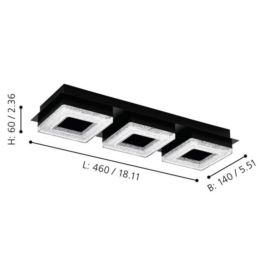 Eglo - LED plafonsko svetlo 3xLED/4W/230V