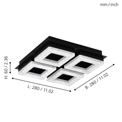 Eglo 99326 - LED plafonsko svetlo FRADELO 4xLED/4W/230V