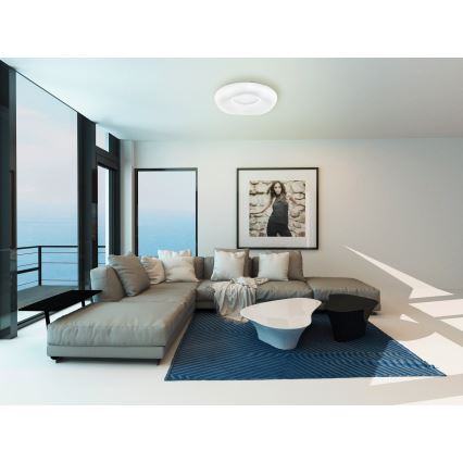 Eglo - LED prigušiva plafonska svetiljka LED/18W/230V + daljinski upravljač