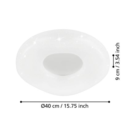Eglo - LED prigušiva plafonska svetiljka LED/18W/230V + daljinski upravljač