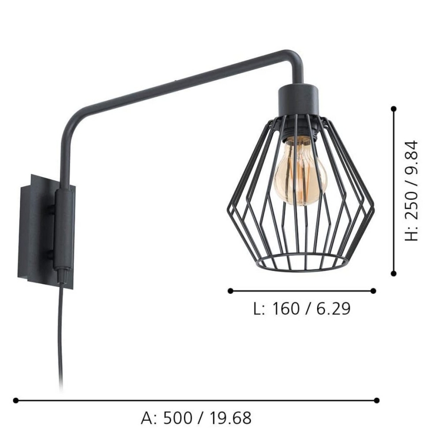 Eglo 99349 - Zidna svetiljka TABILLANO 1xE27/40W/230V