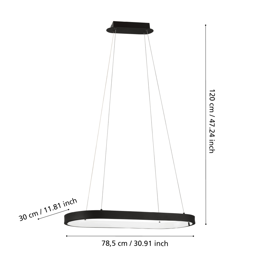 Eglo - LED prigušiva viseća svetiljka na sajli CODRIALES LED/30W/230V