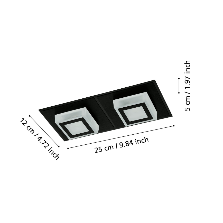 Eglo 99362 - LED plafonsko svetlo MASIANO 2xLED/3,3W/230V