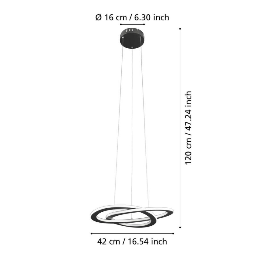 Eglo 99396 - LED luster na sajli ROLIMARE LED/35W/230V