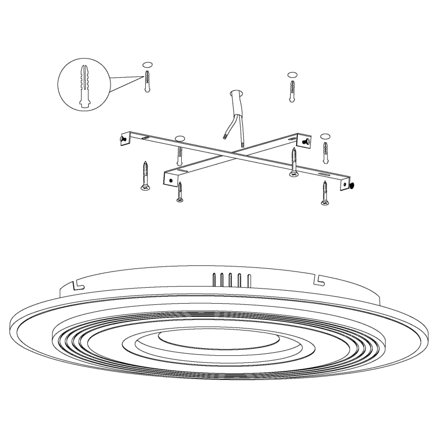 Eglo 99399 - LED plafonsko svetlo REDUCTA 3xLED/16W/230V