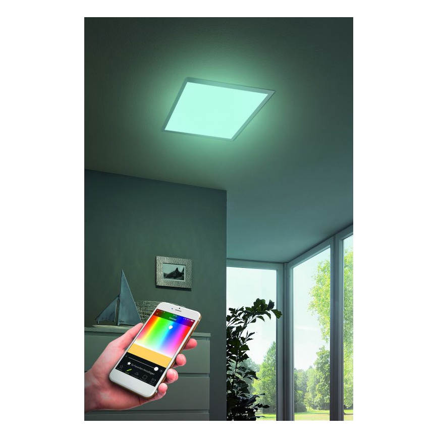 Eglo - LED RGB prigušiva plafonsko svetlo SALOBRENA-C LED/16W/230V 30x30 cm + daljinski upravljač