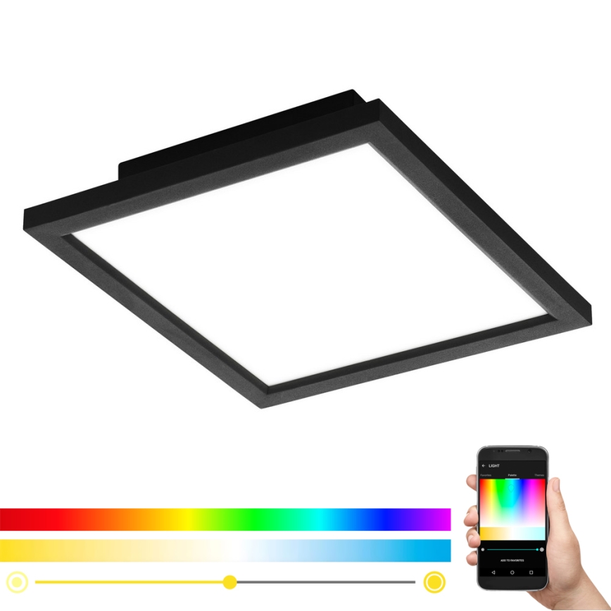 Eglo - LED RGB prigušiva plafonsko svetlo SALOBRENA-C LED/16W/230V 30x30 cm + daljinski upravljač