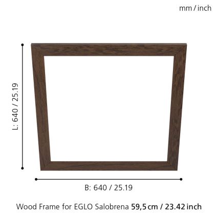 Eglo - Okvir za rasvetno telo SALOBRENA 595x595 mm