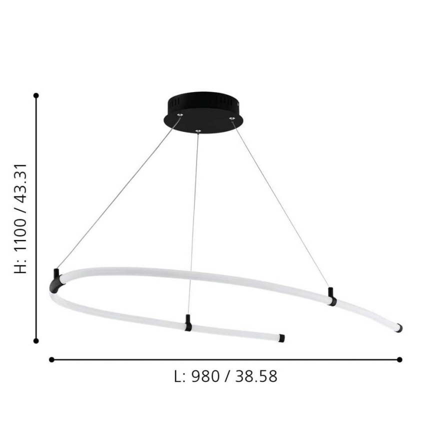 Eglo 99429 - LED luster na sajli ALAMEDILLA LED/27W/230V