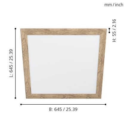 Eglo 99436 - LED plafonjera PIGLIONASSO LED/32W/230V 645x645 mm