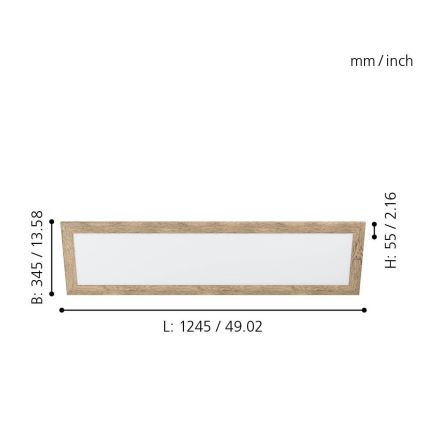 Eglo 99437 - LED plafonsko svetlo PIGLIONASSO LED/32W/230V 345x1245 mm