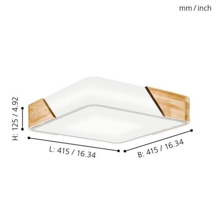 Eglo 99459 - Plafonjera GRIMALDINO 2xE27/28W/230V