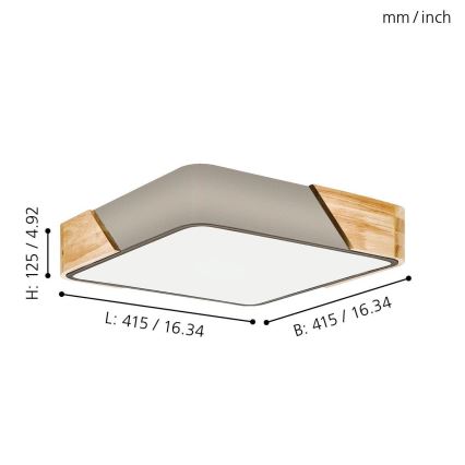 Eglo - Plafonsko svetlo 2xE27/28W/230V