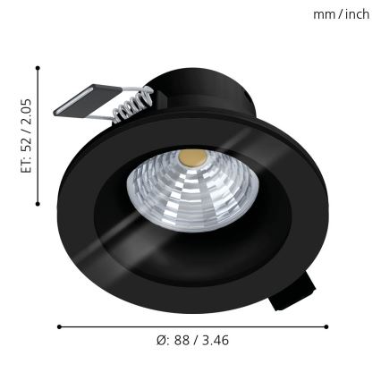Eglo - LED prigušiva kupatilska svetiljka LED/6W/230V 4000K IP44