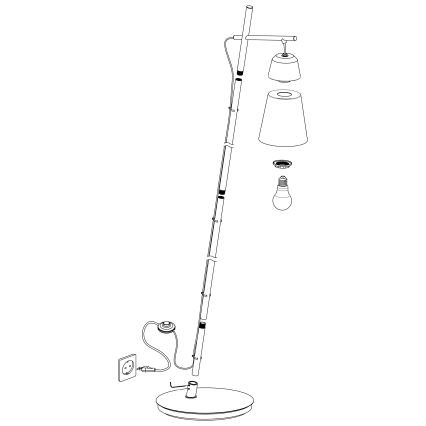 Eglo 99547 - Stojeća lampa CANTERRAS 1xE27/40W/230V