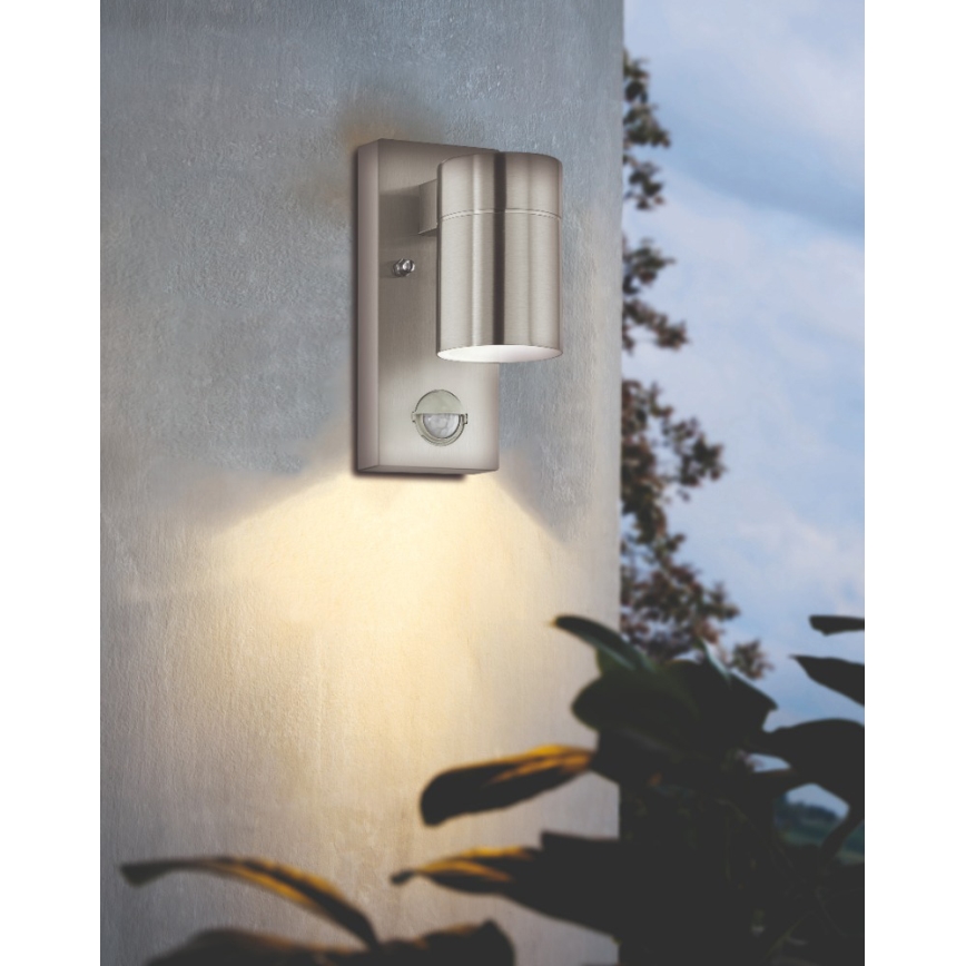 Eglo - LED spoljašnja zidna svetiljka sa senzorom 1xGU10/3W/230V IP44