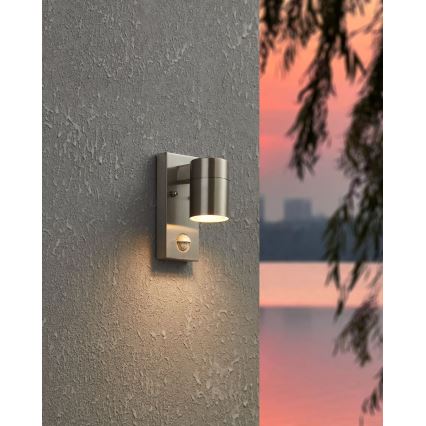 Eglo - LED spoljašnja zidna svetiljka sa senzorom 1xGU10/3W/230V IP44