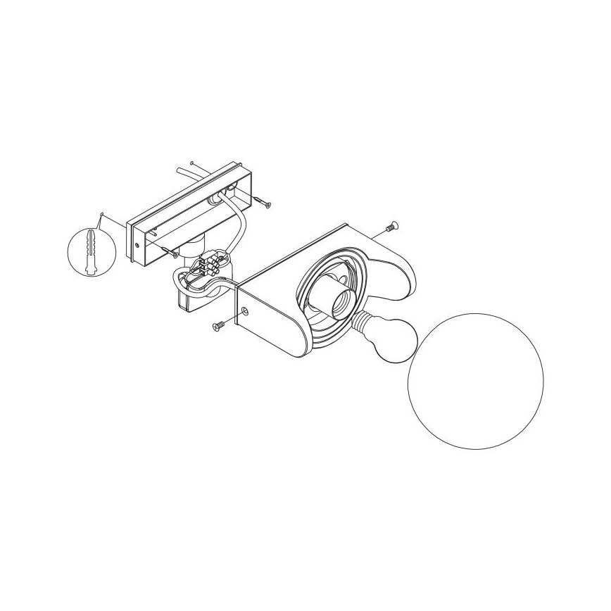 Eglo - Spoljno zidno svetlo sa senzorom 1xE27/15W/230V IP44