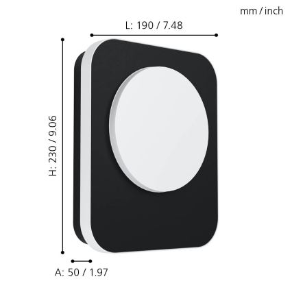 Eglo - LED Spoljašnje zidno svetlo LED/9W/230V IP44