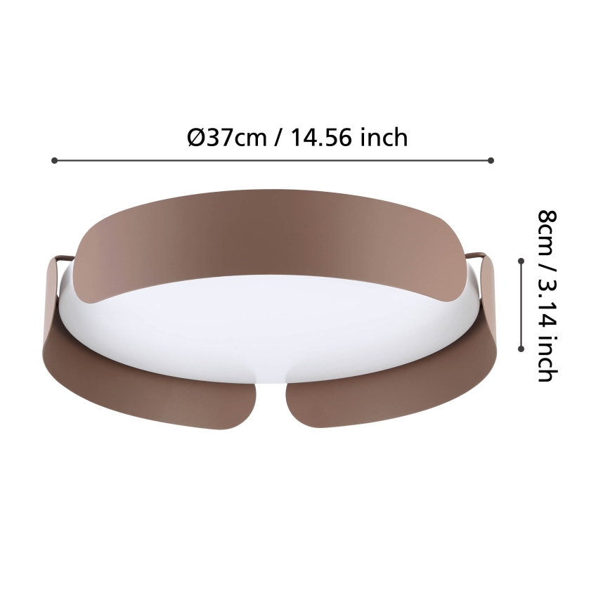 Eglo - LED plafonsko svetlo LED/20W/230V prečnik 37 cm braon