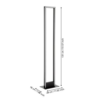 Eglo - LED prigušiva podna lampa LED/33W/230V 2700-6500K