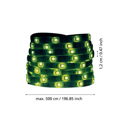 Eglo - LED RGBW prigušiva traka 5m LED/11W/12/230V 2700-6500K ZigBee