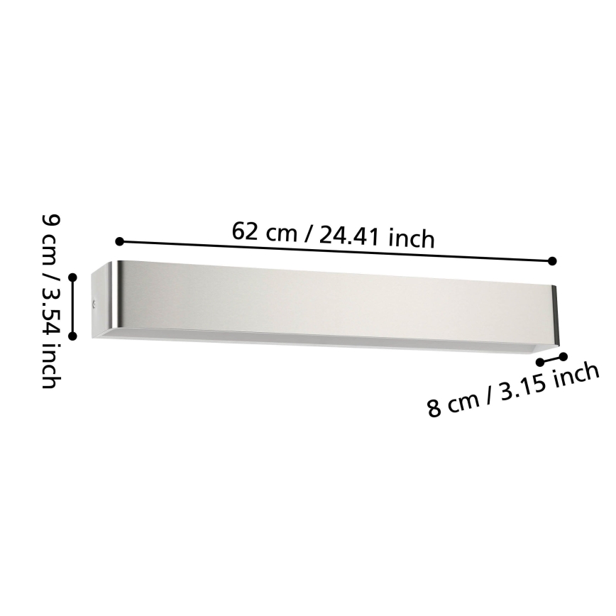 Eglo - LED zidno svetlo za kupatilo LED/26,5W/230V 3000K IP44 mat hrom