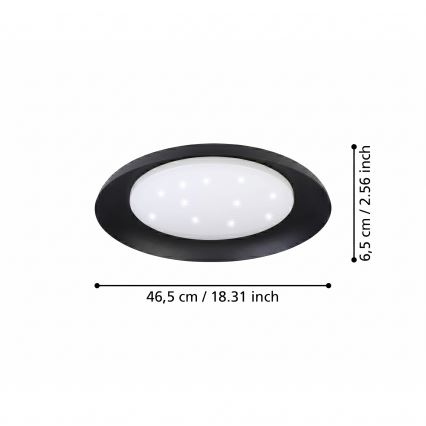 Eglo 99703 - LED stropno svetlo PENJAMO LED/17,1W/230V crna