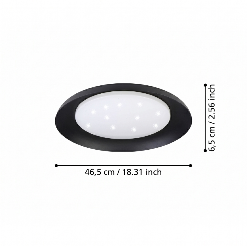 Eglo 99703 - LED stropno svetlo PENJAMO LED/17,1W/230V crna