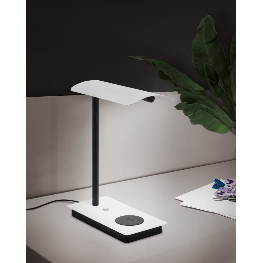 Eglo 99828 - LED prigušiva stona lampa na dodir sa bežičnim punjenjem ARENAZA LED/5,8W/230V bela