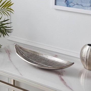 Eglo - Dekorativni pladanj 14x38,5 cm srebrne boje