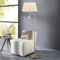 Eglo/Edi Light - LED podna lampa SANTANDER 1xE27/11W/230V + LED/2,3W mat hrom