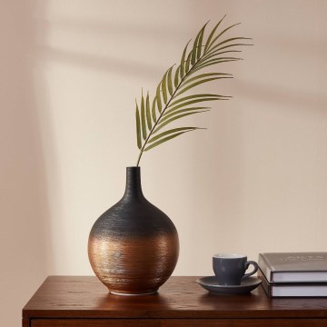 Eglo - Keramička vaza 22x16 cm crna/zlatna