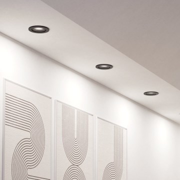 Eglo - KOMPLET 3x LED RGBW prigušiva ugradna stropna svetiljka LED/4,7W/230V 2700–6500K crna