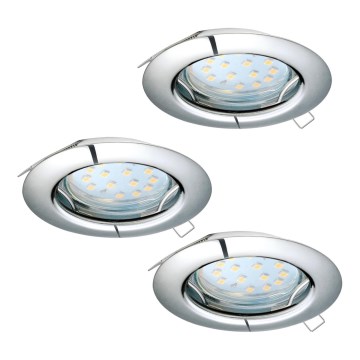 Eglo - KOMPLET 3x LED ugradna svetla PENETO 1xGU10-LED/3W/230V