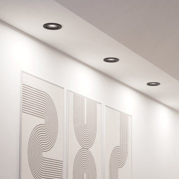 Eglo - KOMPLET 3x LED ugradnih stropnih spot svetiljki 1xGU10/4,5W/230V crne