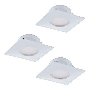Eglo - Komplet 3x LED ugradnih svetiljki PINEDA LED/6W/230V