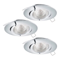 Eglo - KOMPLET 3x LED ugradnih svetiljki TEDO 3xGU10-LED/5W/230V