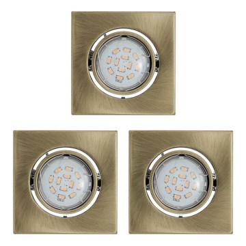 Eglo - KOMPLET 3x LED ugradno stropno svetlo IGOA 1xGU10/5W/230V