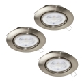 Eglo - Komplet 3x LED ugradno svetlo 1xGU10/4W/230V mat hrom