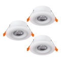 Eglo - KOMPLET 3x LED ugradno svetlo za spušteni plafon LED/4,8W/230V belo