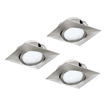 Eglo - KOMPLET 3x ugradnih LED svetiljki PINEDA LED/4,9W/230V