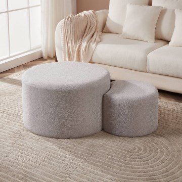 Eglo - Komplet od 2 taburea, prečnik 45,5/70 cm, sivi