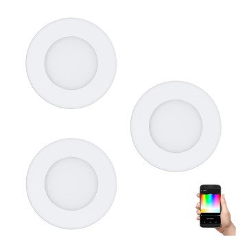 Eglo - Komplet od 3 LED RGB prigušiva ugradna svetla za spušteni plafon FUEVA-C LED/3W/230V prečnik 8,5 cm