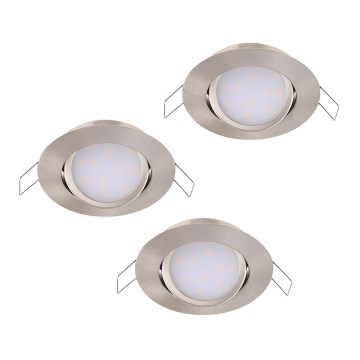 Eglo - Komplet od 3 LED ugradnih svetala MUNIZ 1xLED/6W/230V