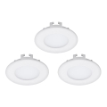 Eglo - komplet od 3 ugradne LED stropne svetiljke FUEVA 1 1xLED/2,7W/230V prečnik 8,5 cm