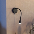 Eglo - LED fleksibilna zidna lampa sa USB, 3,8 W / 230 V, crna